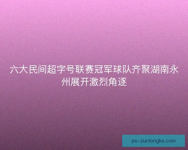六大民间超字号联赛冠军球队齐聚湖南永州展开激烈角逐